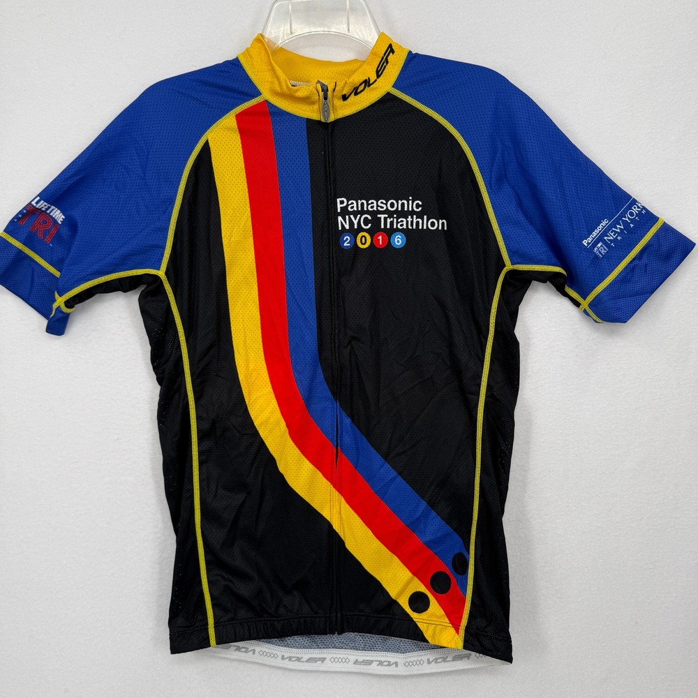 Voler Cycling‎ Jersey Mens Large Black Panasonic NYC Triathlon 2016 Race